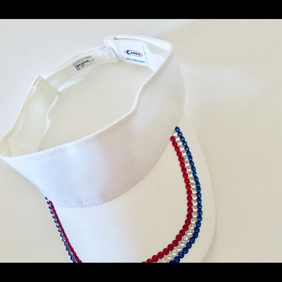 Red White Blue Patriotic Sun Visor - Picture 2 of 6
